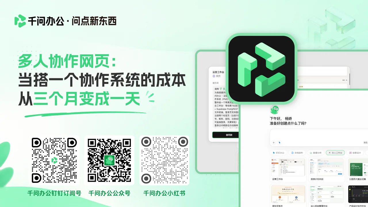 多人协作网页海报